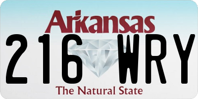 AR license plate 216WRY
