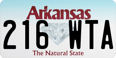 AR license plate 216WTA