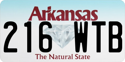 AR license plate 216WTB