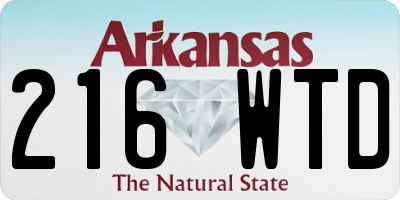 AR license plate 216WTD
