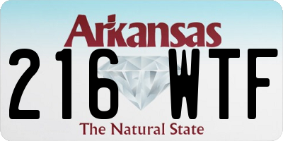 AR license plate 216WTF