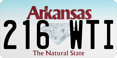 AR license plate 216WTI
