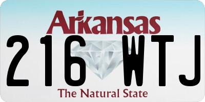 AR license plate 216WTJ
