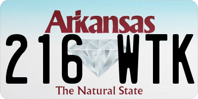 AR license plate 216WTK