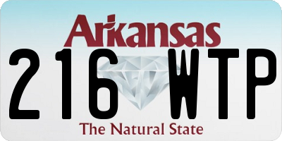 AR license plate 216WTP