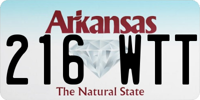 AR license plate 216WTT