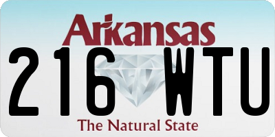 AR license plate 216WTU