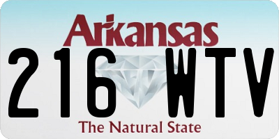 AR license plate 216WTV