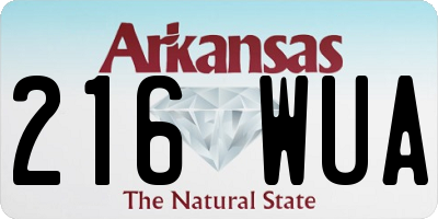 AR license plate 216WUA