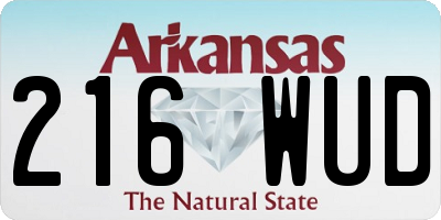 AR license plate 216WUD