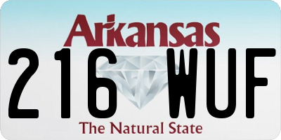 AR license plate 216WUF