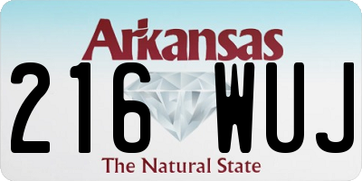 AR license plate 216WUJ
