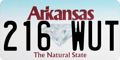 AR license plate 216WUT