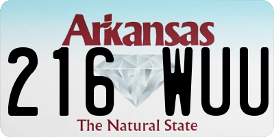 AR license plate 216WUU