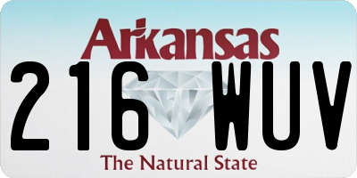 AR license plate 216WUV