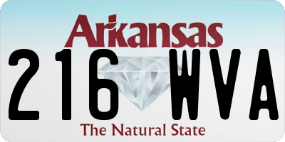 AR license plate 216WVA