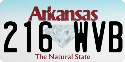 AR license plate 216WVB