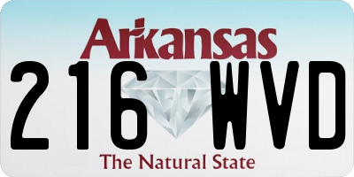 AR license plate 216WVD