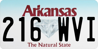 AR license plate 216WVI