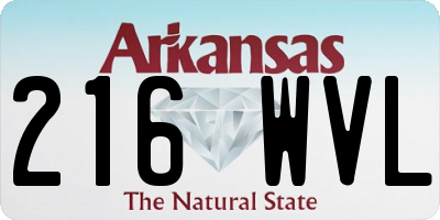 AR license plate 216WVL
