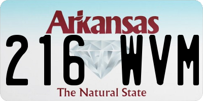 AR license plate 216WVM