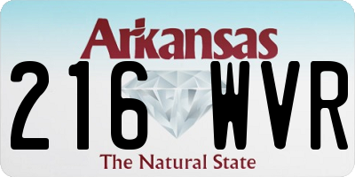 AR license plate 216WVR