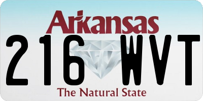 AR license plate 216WVT