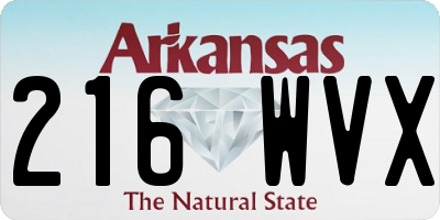 AR license plate 216WVX