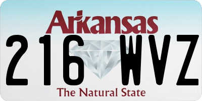 AR license plate 216WVZ