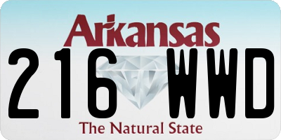 AR license plate 216WWD