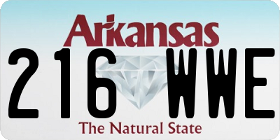 AR license plate 216WWE
