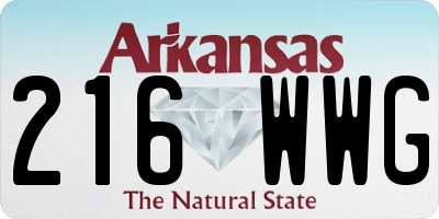 AR license plate 216WWG