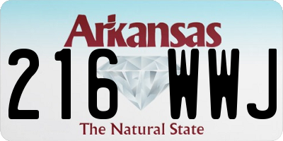 AR license plate 216WWJ