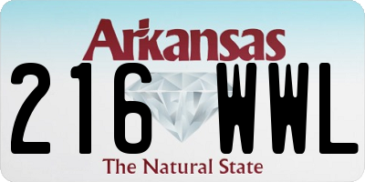 AR license plate 216WWL