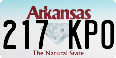 AR license plate 217KPO