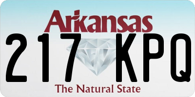 AR license plate 217KPQ