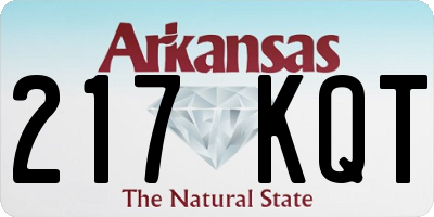 AR license plate 217KQT