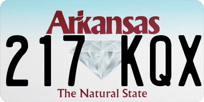 AR license plate 217KQX