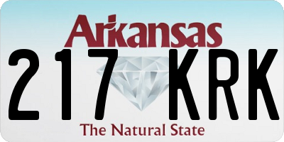 AR license plate 217KRK