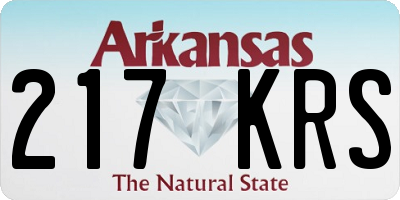 AR license plate 217KRS