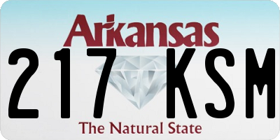 AR license plate 217KSM