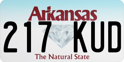 AR license plate 217KUD