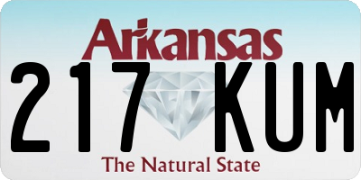 AR license plate 217KUM