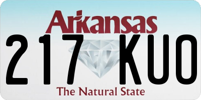 AR license plate 217KUO