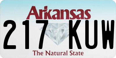 AR license plate 217KUW