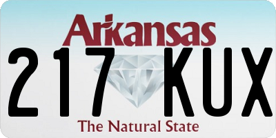 AR license plate 217KUX