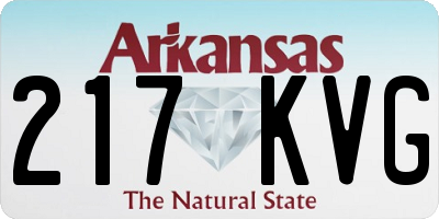 AR license plate 217KVG