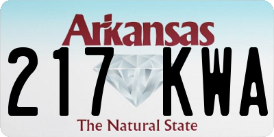 AR license plate 217KWA