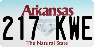 AR license plate 217KWE
