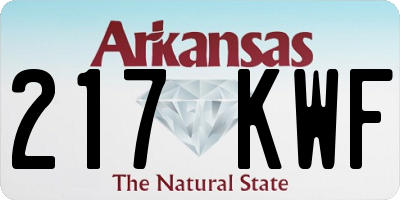 AR license plate 217KWF